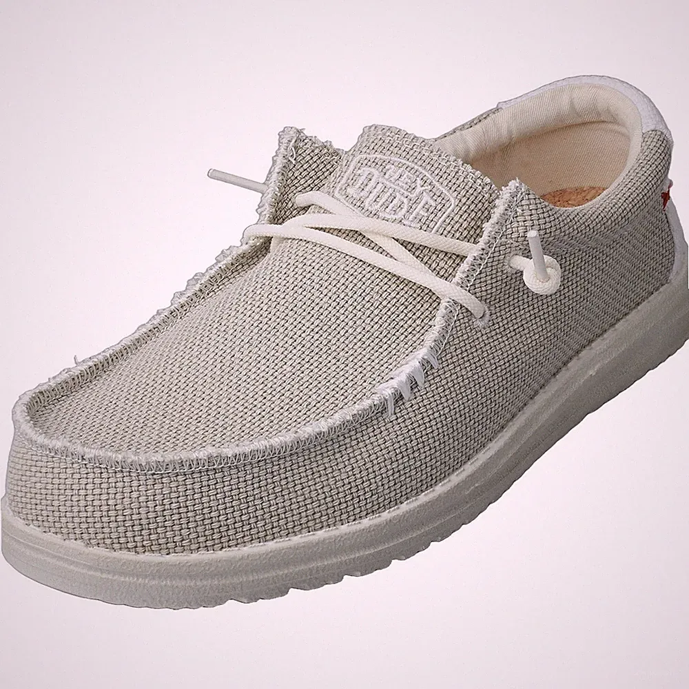 Hey Dude Herren Loafer Wally Braided Off White Schuhe - 47 EU