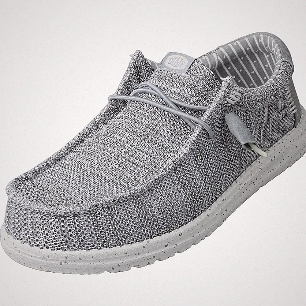 Hey Dude Mens Wally Stretch Sox Loafer Schuhe Grau - 46 EU