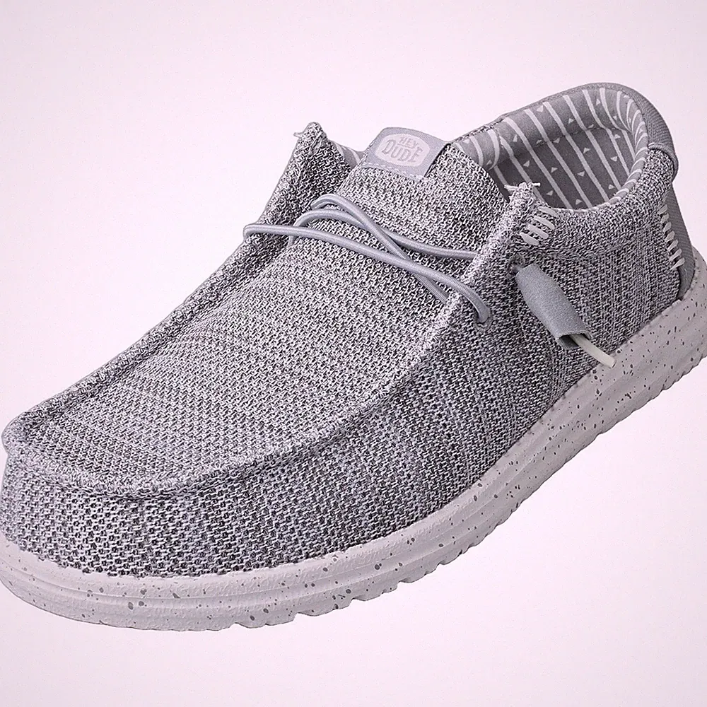 Hey Dude Mens Wally Stretch Sox Loafer Schuhe Grau - 47 EU