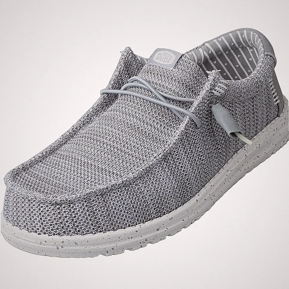 Hey Dude Mens Wally Stretch Sox Loafer Schuhe Grau - 48 EU