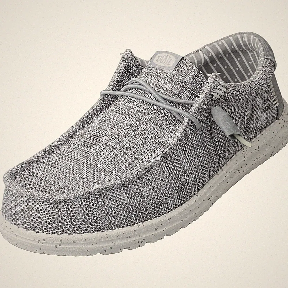 Hey Dude Mens Wally Stretch Sox Loafer Schuhe Grau - 48 EU