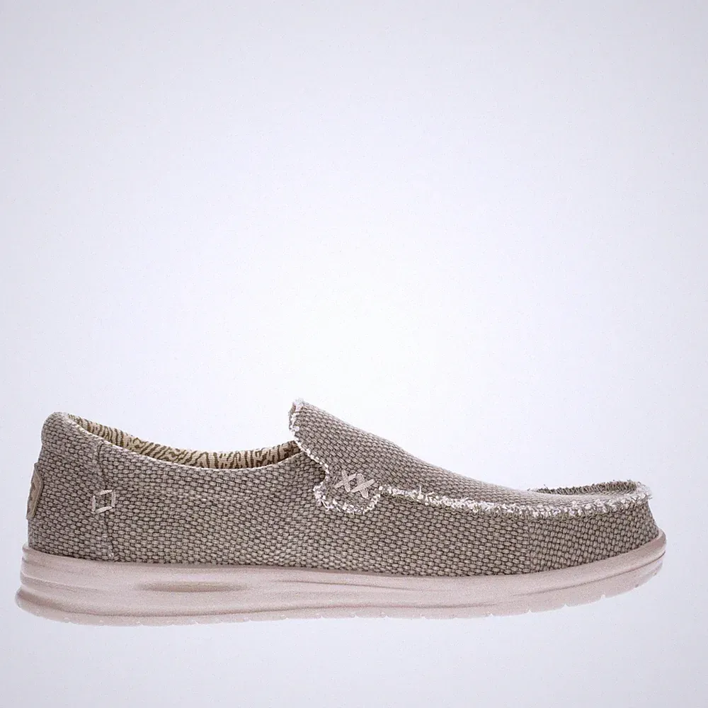 Hey dude MIKKA BRAIDED Grüner Stoff-Loafer für Herren 40124 3ve