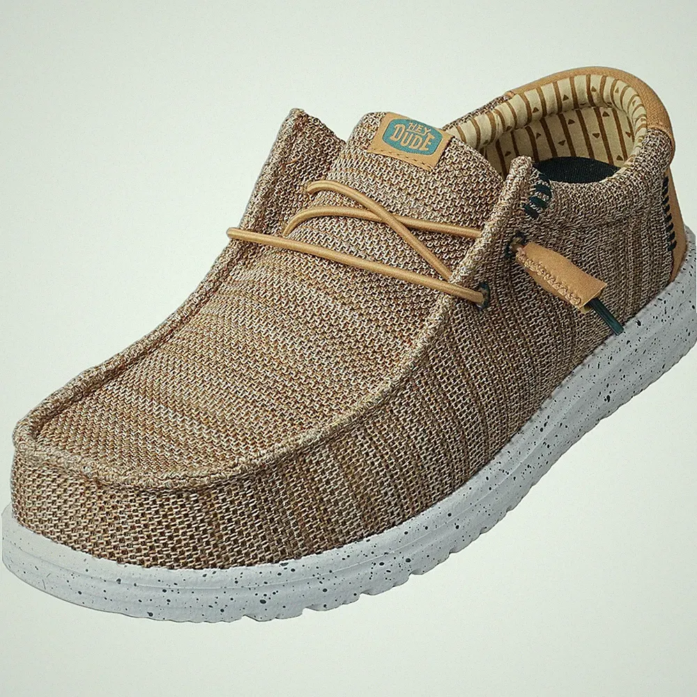 Hey Dude Wally Stretch Sox Loafer Schuhe Herren Bone Brown Multicolour - 41 EU