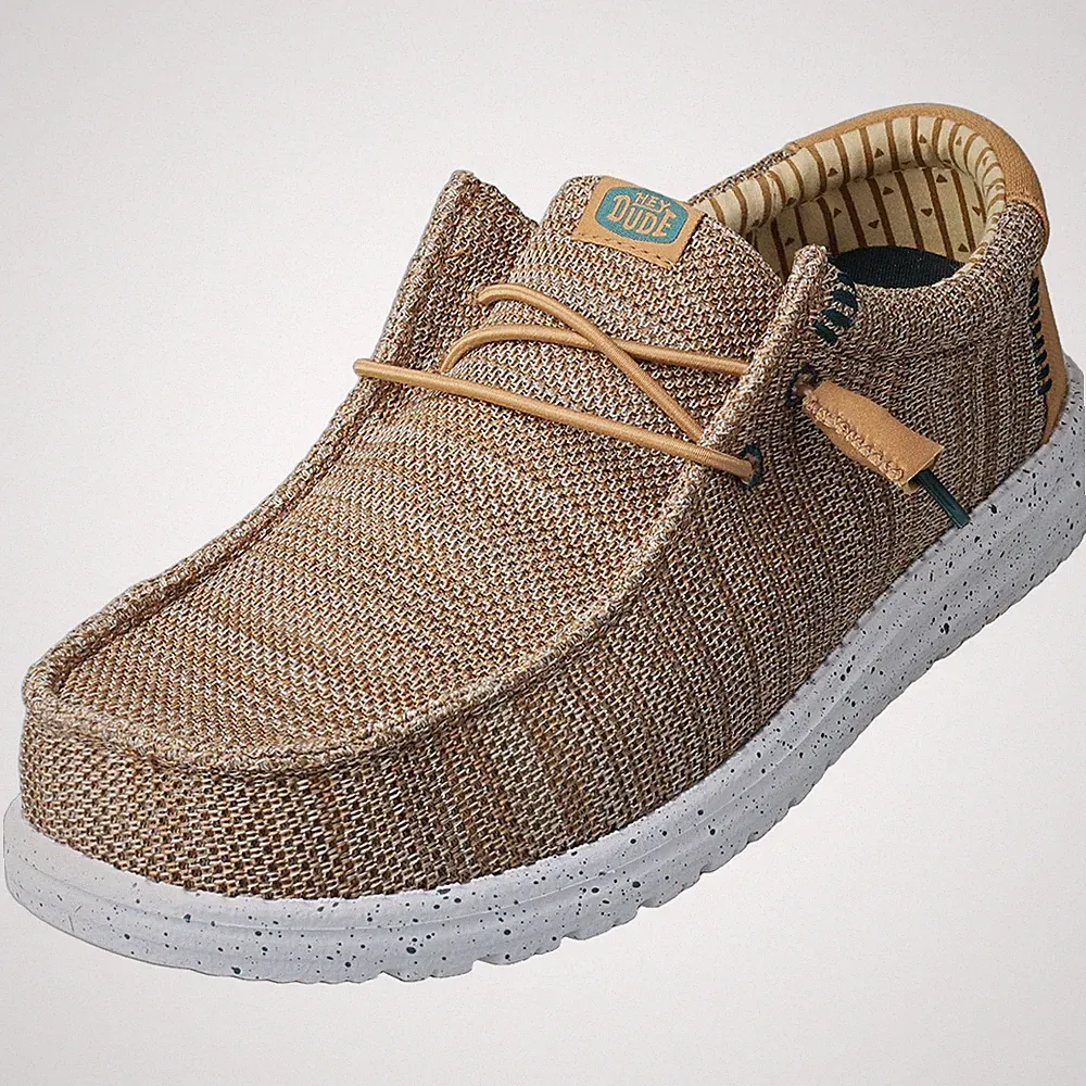 Hey Dude Wally Stretch Sox Loafer Schuhe Herren Bone Brown Multicolour