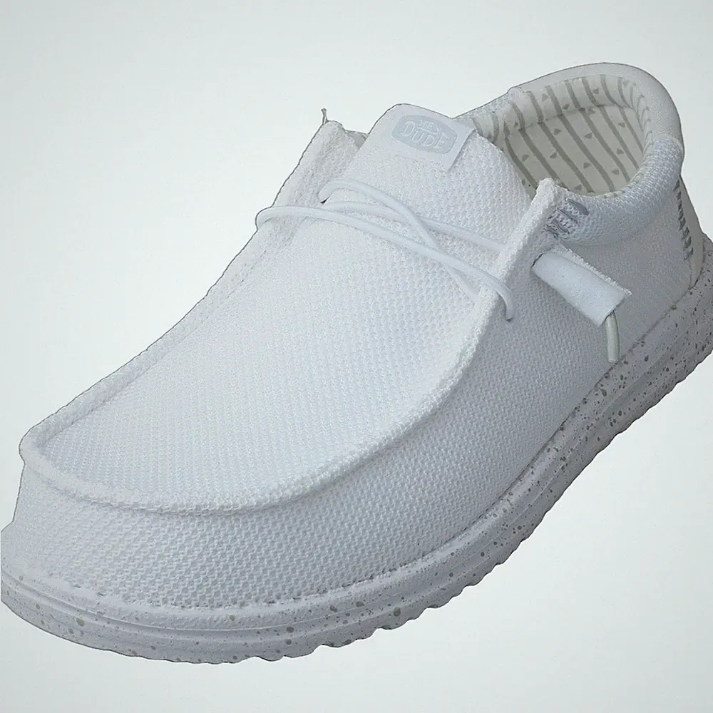 Hey Dude Weiß WALLY STRETCH SOX Loafer Schuhe für Herren - 41 EU