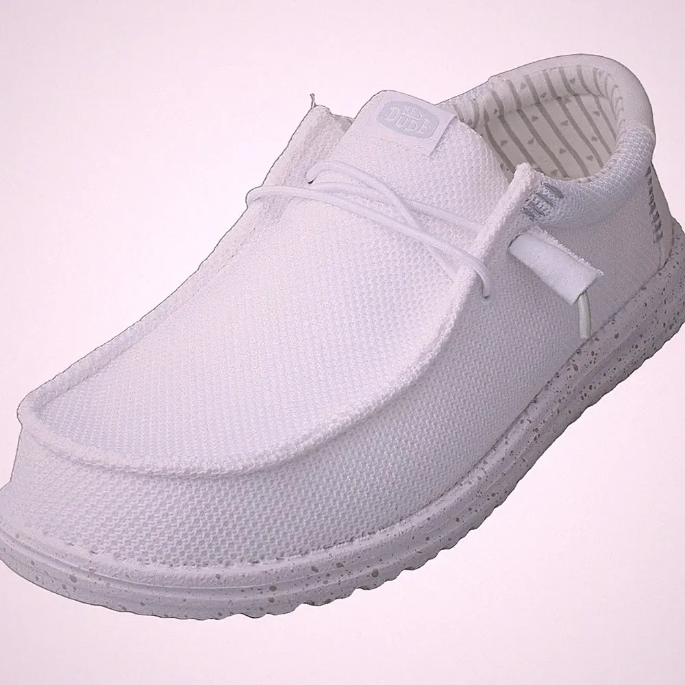 Hey Dude Weiß WALLY STRETCH SOX Loafer Schuhe für Herren - 44 EU