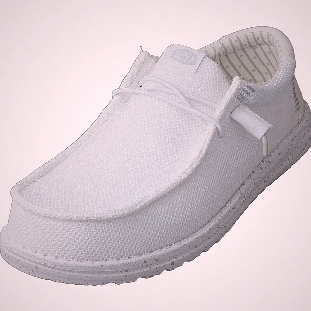 Hey Dude Weiß WALLY STRETCH SOX Loafer Schuhe für Herren - 46 EU