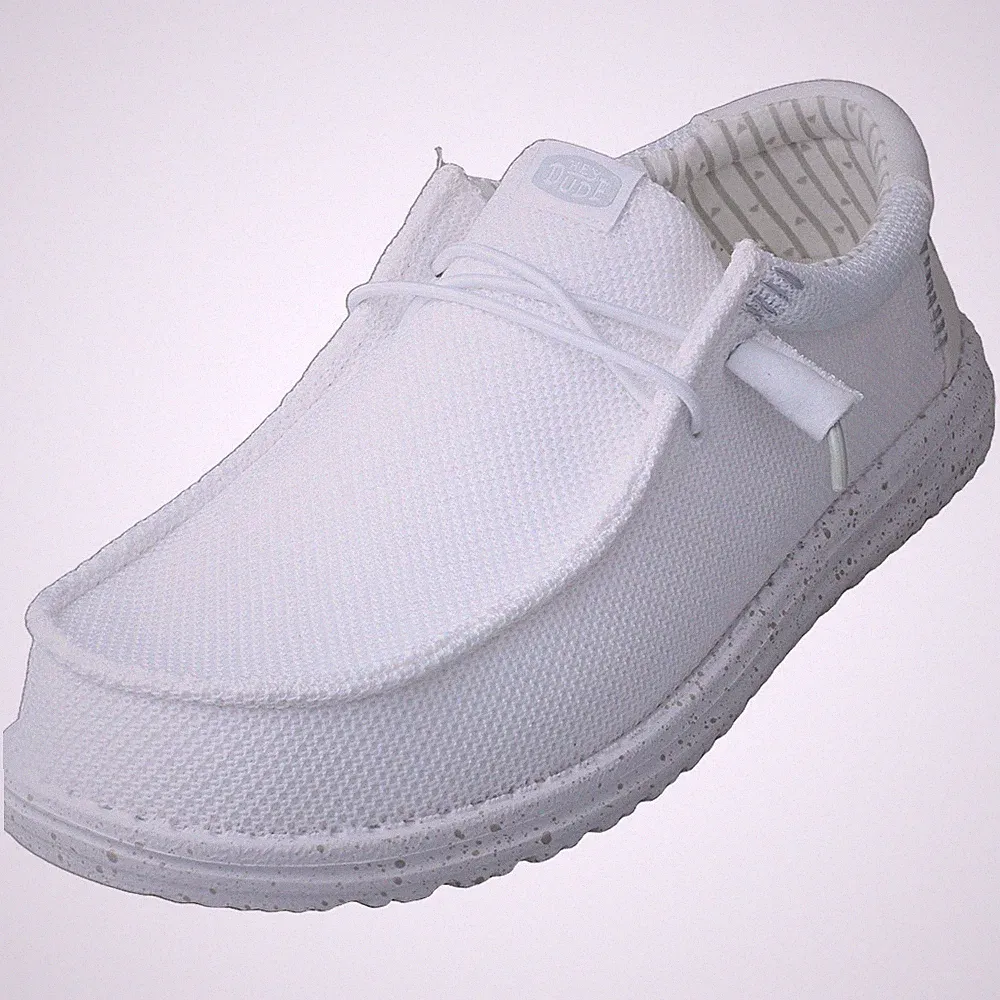 Hey Dude Weiß WALLY STRETCH SOX Loafer Schuhe für Herren