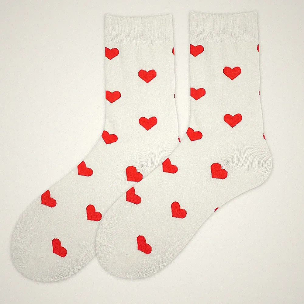 HFMYGS Herz Socken Damen 35-40, Valentinstag Socken Herz, Baumwolle Herzsocken