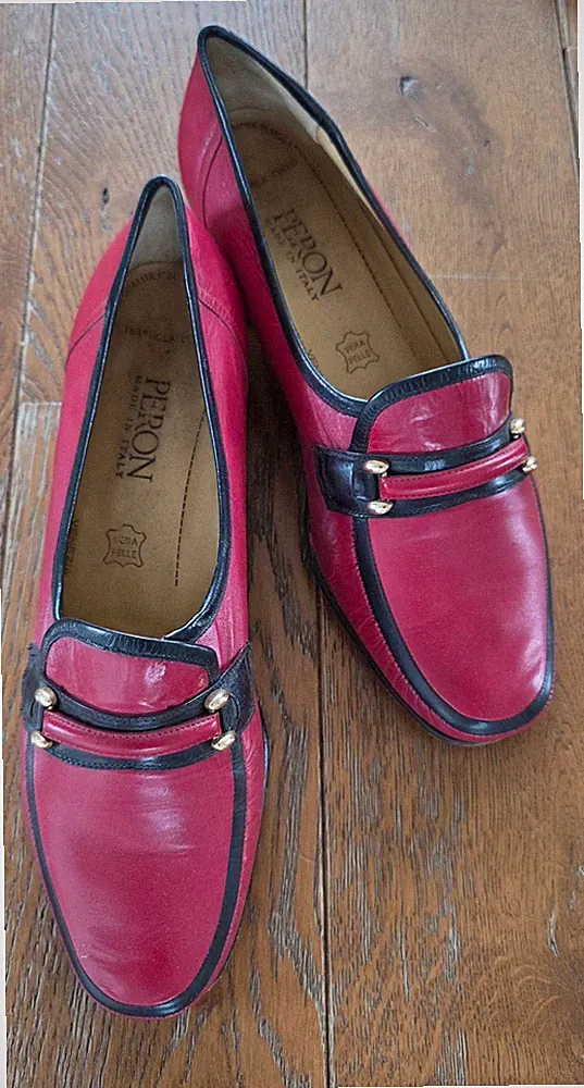 Hochwertige Vintage Damen Loafer des Italieners PERON Venezia Schuhe Gr. 41,5
