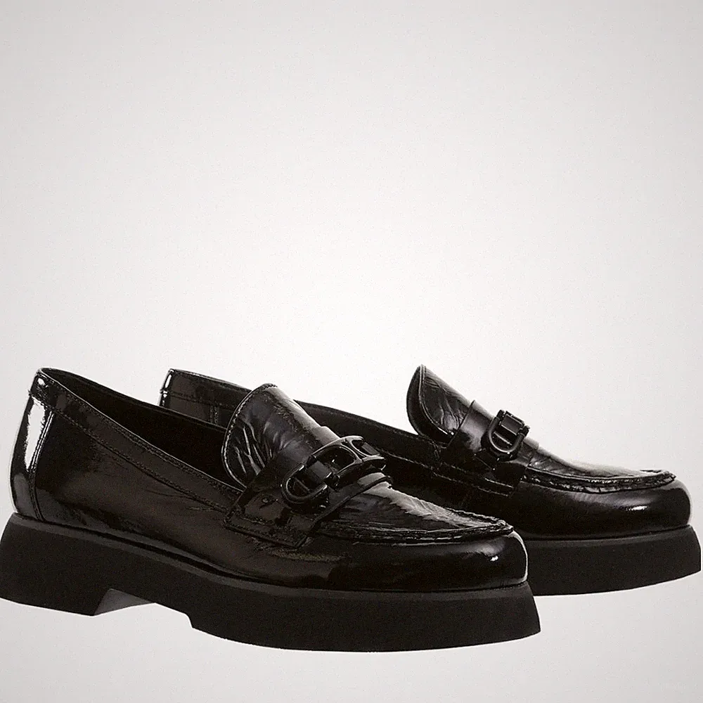 Högl Cecil Damen Schwarze Leder Loafer Elegant 7101635-0100