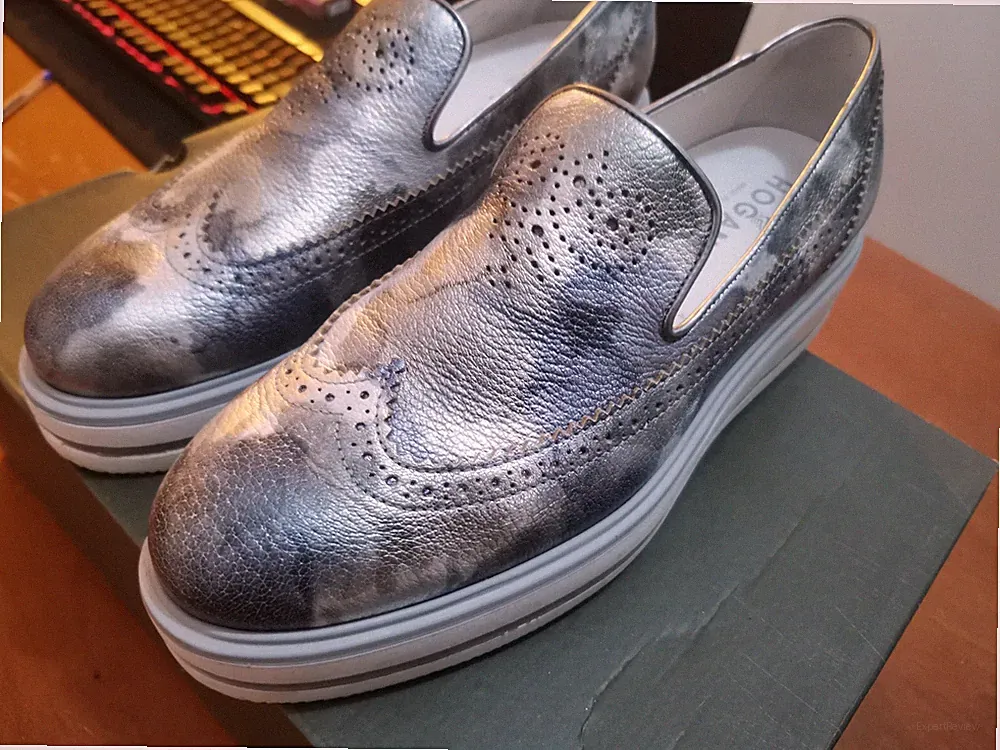 Hogan Schuhe Damen Silver Halbschuh EU 40 Silver Leder Silber Elegant
