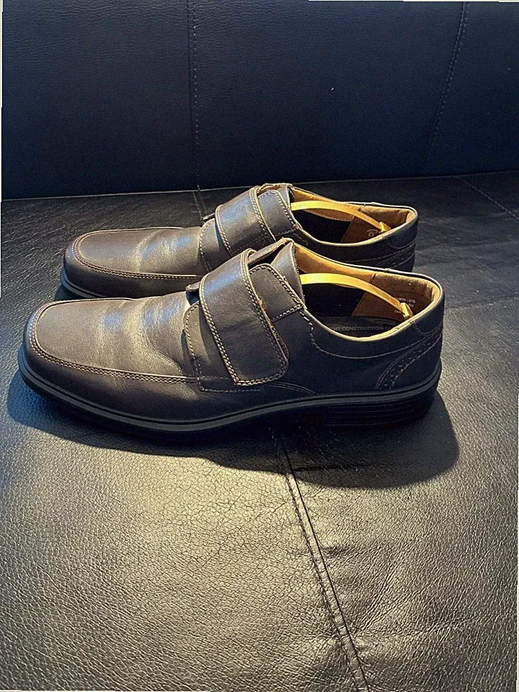 Hotter Asquith Herren braun Leder Touch-Verschluss Freizeitschuhe UK Größe 8 STD