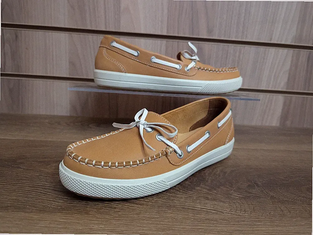 Hotter Kate Loafer Schuhe X-Wide hellbraun Leder Slipper Sommer Urlaub UK 4,5 EU37,5