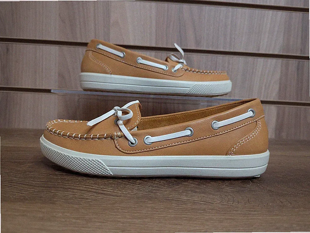 Hotter Kate Loafer Schuhe X-Wide hellbraun Leder Slipper Sommer Urlaub UK 7 EU 41