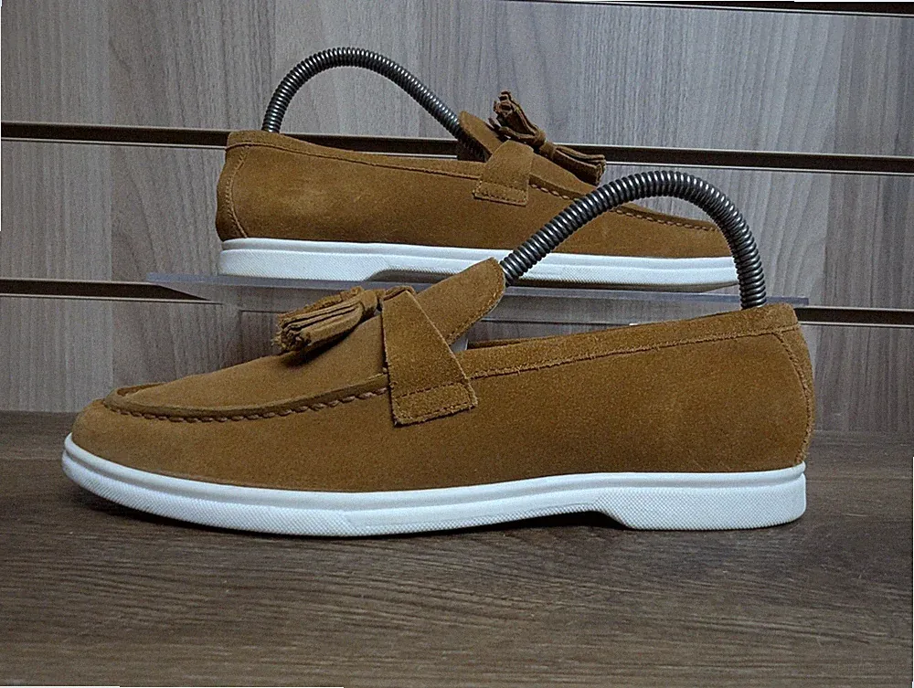 Hotter River Loafer Schuhe Damen hellbraun Wildleder Slipper Sommer Urlaub UK 5 EU 38