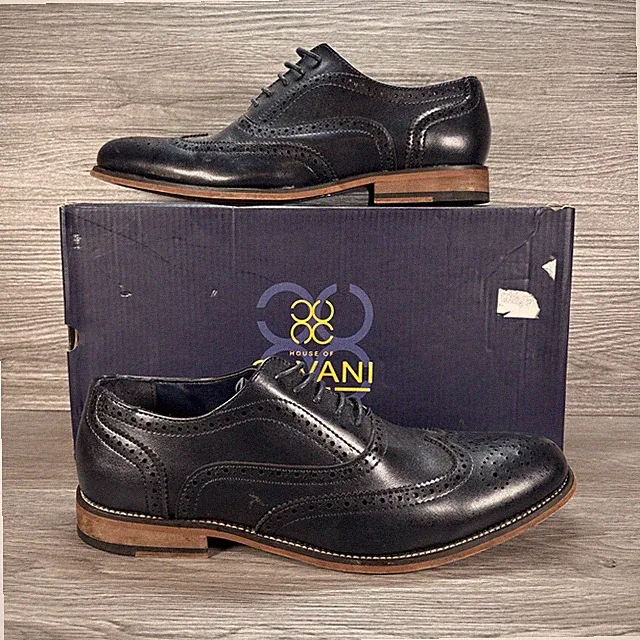 House of Cavani Herren Oxford Brogue Schuhe Größe 9 UK Navy