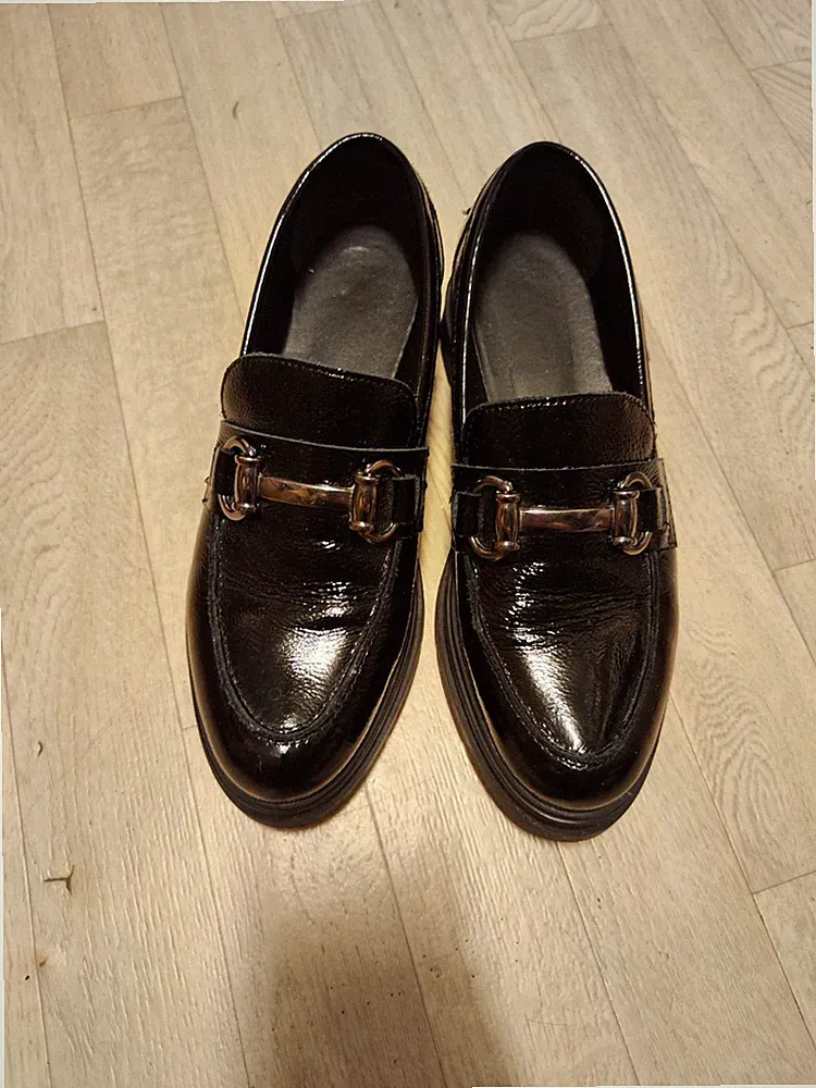 Hübsche , elegante Loafer,Halbschuhe. Echtleder! Wie NEU! Schwarz. EU36