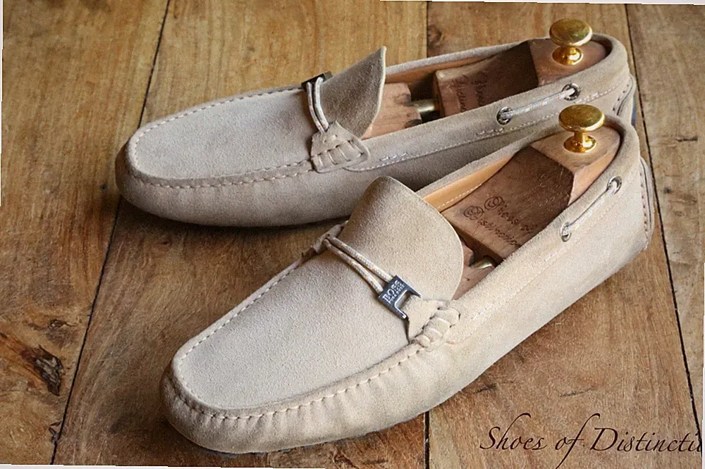 Hugo Boss Beige Wildleder Fahrschuhe Halbschuhe Herren UK 7 EU 41 US 8