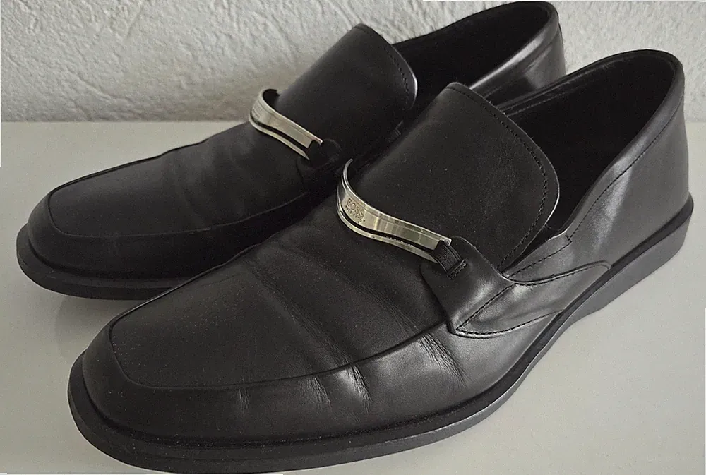 Hugo Boss Herren Hochzeitsschuhe / Loafer Schwarz – Gr. 45 / 10,5 – fast wie neu