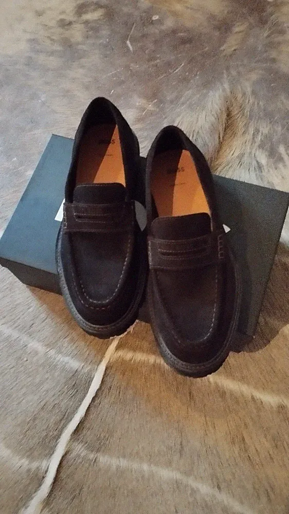Hugo Boss Herren Loafer (Julyo) Dark Brown Größe 41 Neu m.Karton
