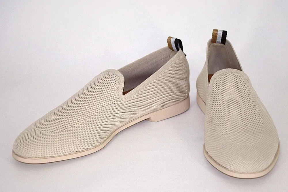 HUGO BOSS Loafer, Mod. Dale_Loaf_knr, Gr. 44, UK 10, Made in Italy, Light Beige