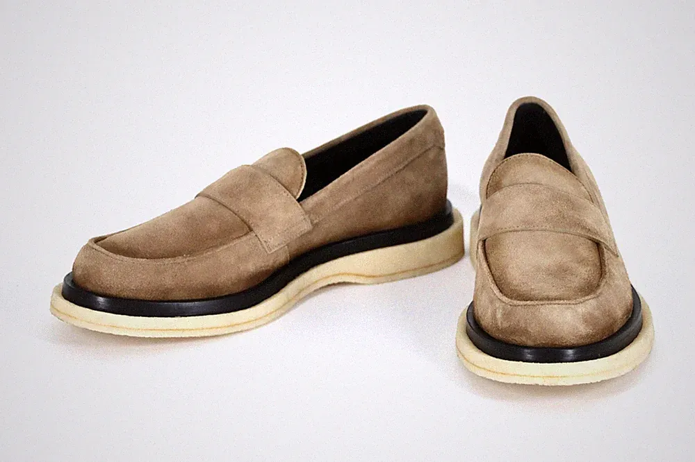 HUGO BOSS Loafer, Mod. Jorge_Loaf_sd, Gr. 42 / UK 8, Made in Italy, Medium Beige