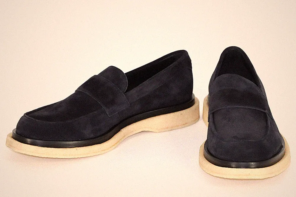 HUGO BOSS Loafer, Mod. Jorge_Loaf_sd, Gr. 44 / UK 10, Made in Italy, Dark Blue