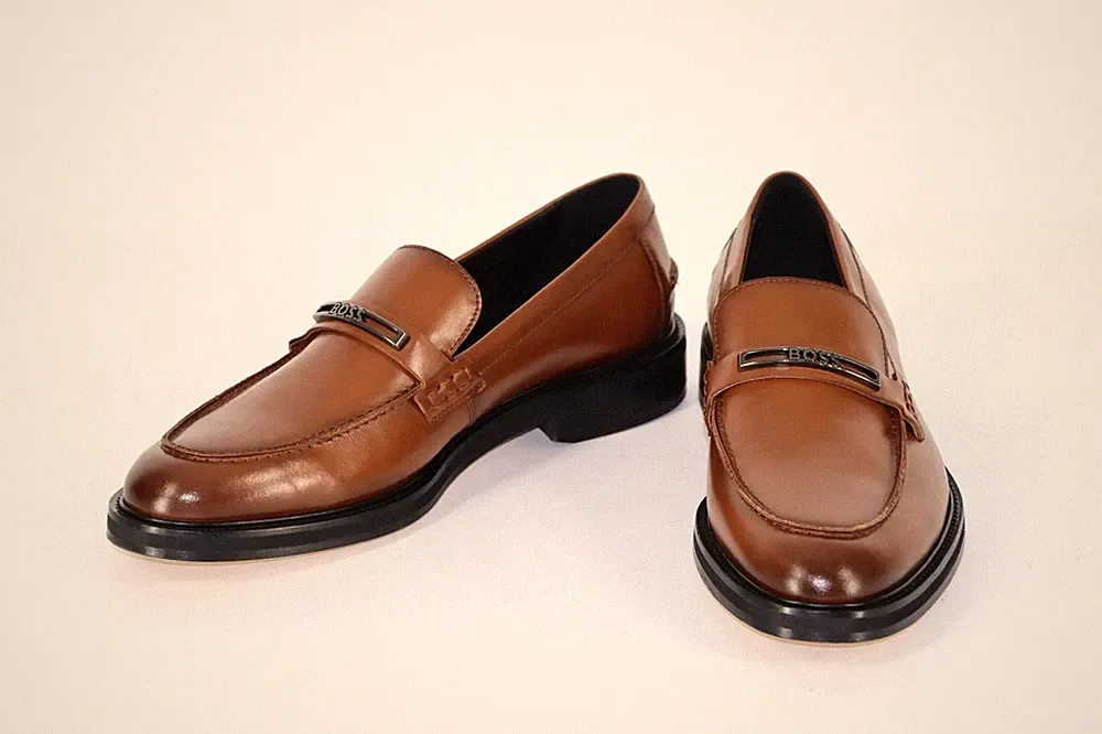 HUGO BOSS Loafer, Mod. Larry-L_Mocc_buhw, Gr. 42 / UK 8 / US 9, Medium Brown