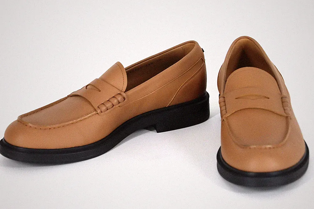 HUGO BOSS Loafer, Mod. Saul_Loaf_lt, Gr. 42 / UK 8, Light/Pastel Brown
