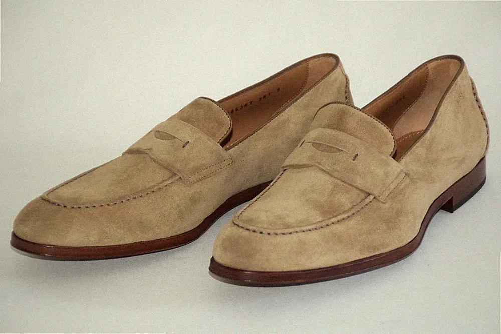 HUGO BOSS Loafer, Mod. Stedeo, Gr. 44 / UK 10, Made in Italy, Medium Beige