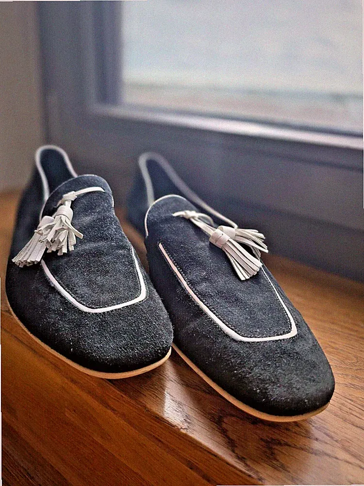Hugo Boss | Loafers aus Veloursleder mit Quasten | Gr. 43 (US 10) - wie neu!