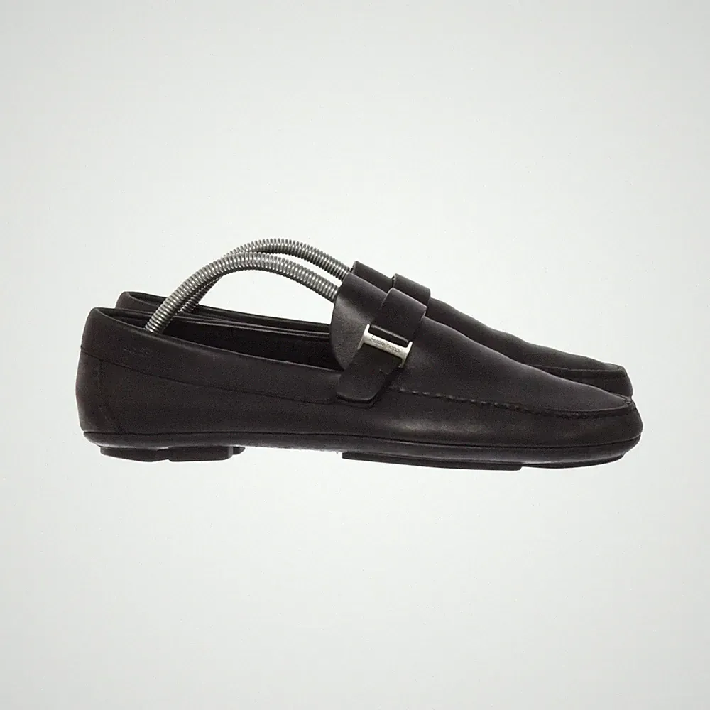 Hugo Boss, Loafers, Größe: 40, Leder, Schwarz, Herren #Zk3