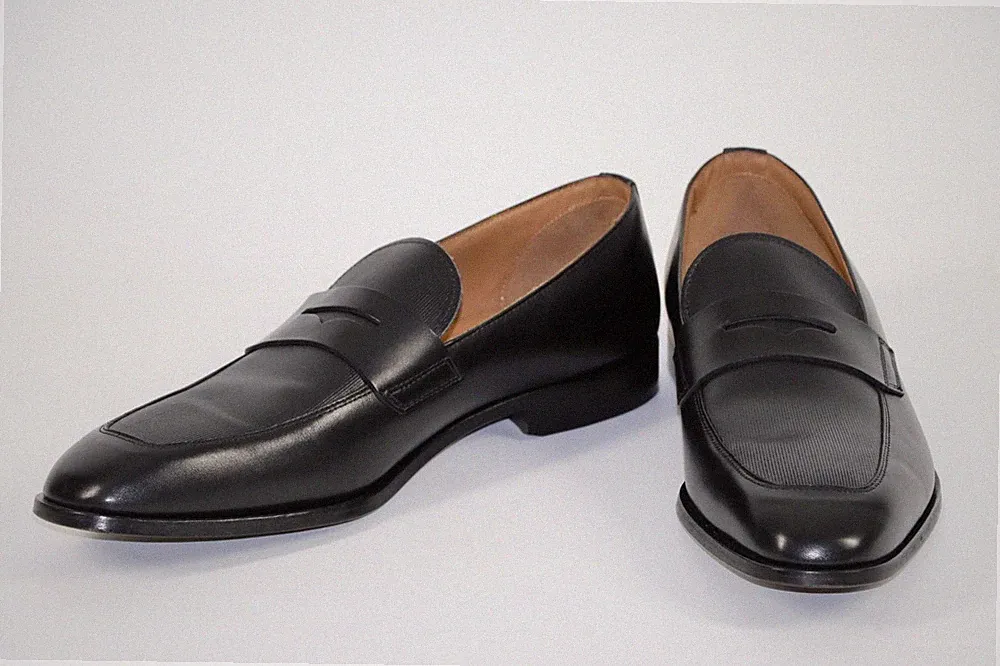 HUGO BOSS Loafers, Mod. Lisbon_Loaf_vppf, Gr. 46, UK 12, Made in Portugal, Black