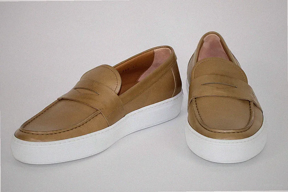 HUGO BOSS Loafers, Mod. Mirage_Loaf_grpe, Gr. EU 42 / UK 8 / US 9, Dark Beige