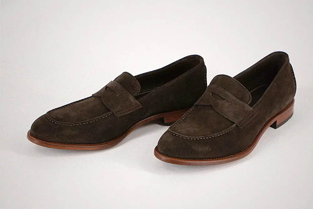 HUGO BOSS Loafers, Mod. Stofer, Gr. 42 / UK 8, Made in Italy, Dark Brown