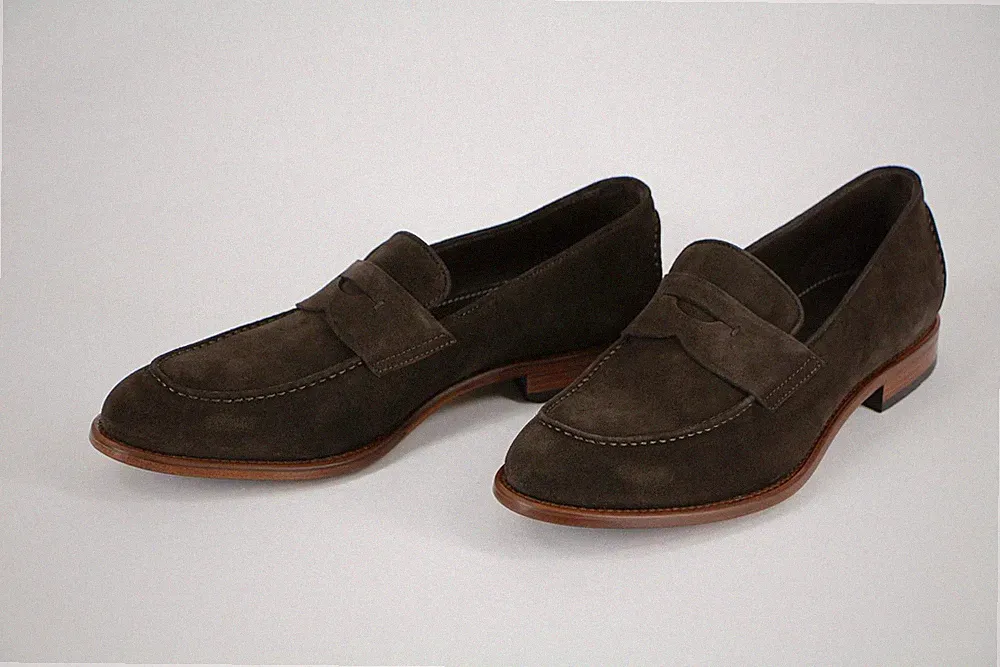 HUGO BOSS Loafers, Mod. Stofer, Gr. 43,5 / UK 9,5 Made in Italy, Dark Brown