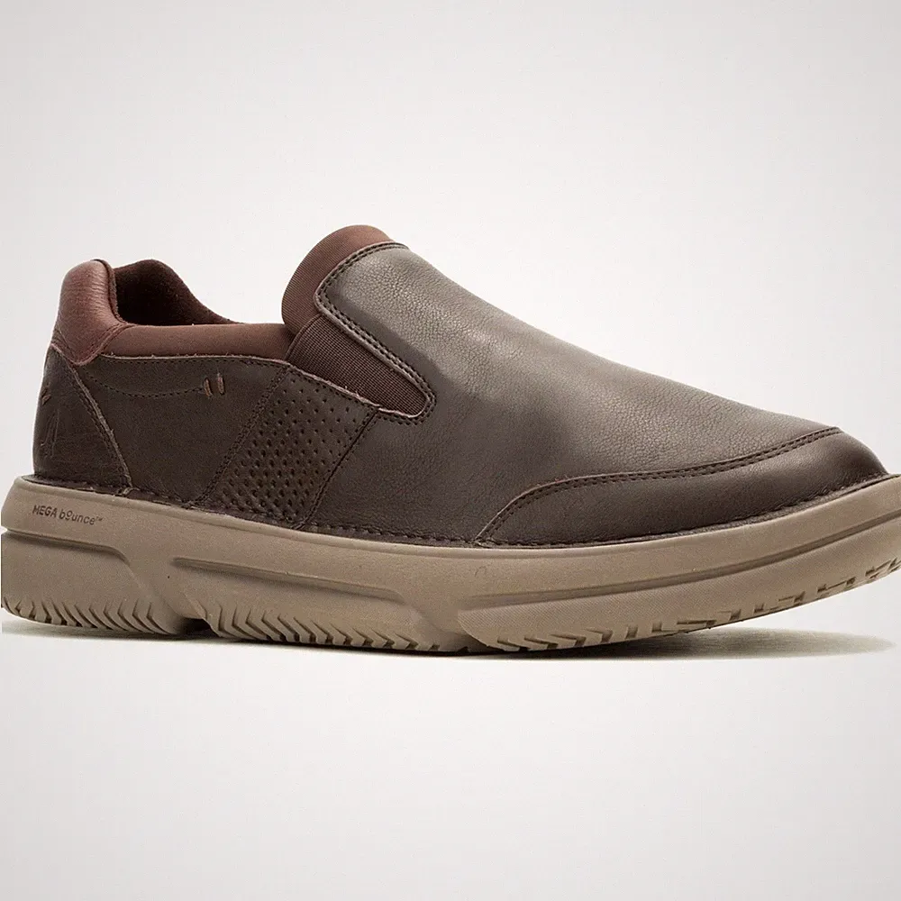 Hush Puppies Baylor Herren Slipper aus braunem Leder