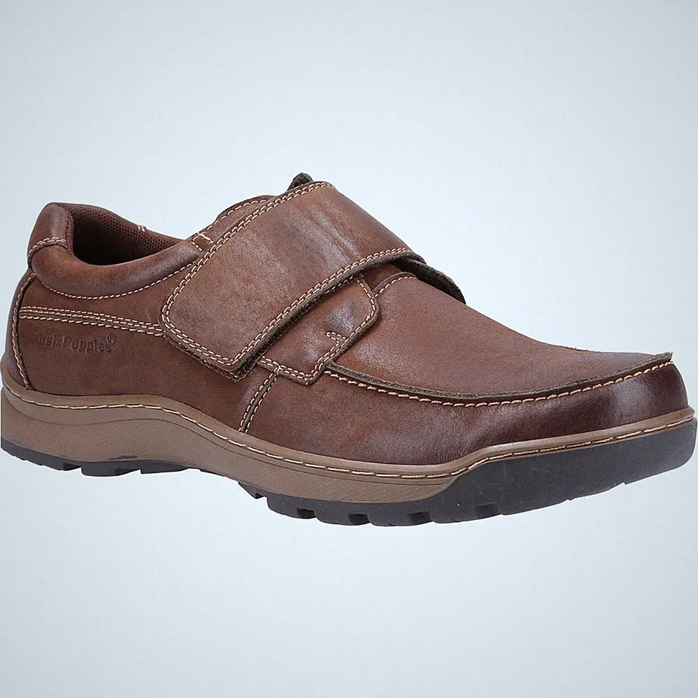Hush Puppies Casper Leder Herren Braun Halbschuhe Neu