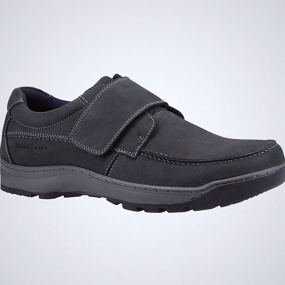 Hush Puppies Casper Leder Herren Navy Nubuk Halbschuhe Neu
