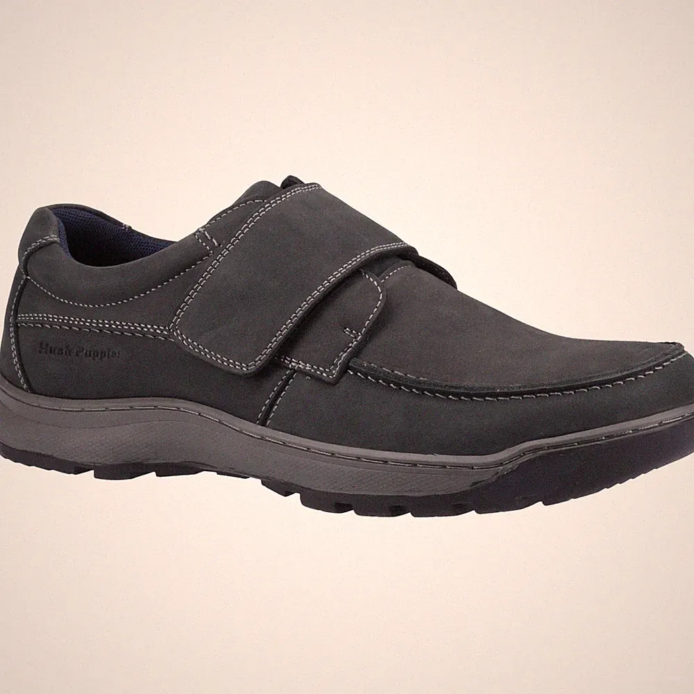 Hush Puppies Casper Leder Herren Navy Nubuk Mokassins