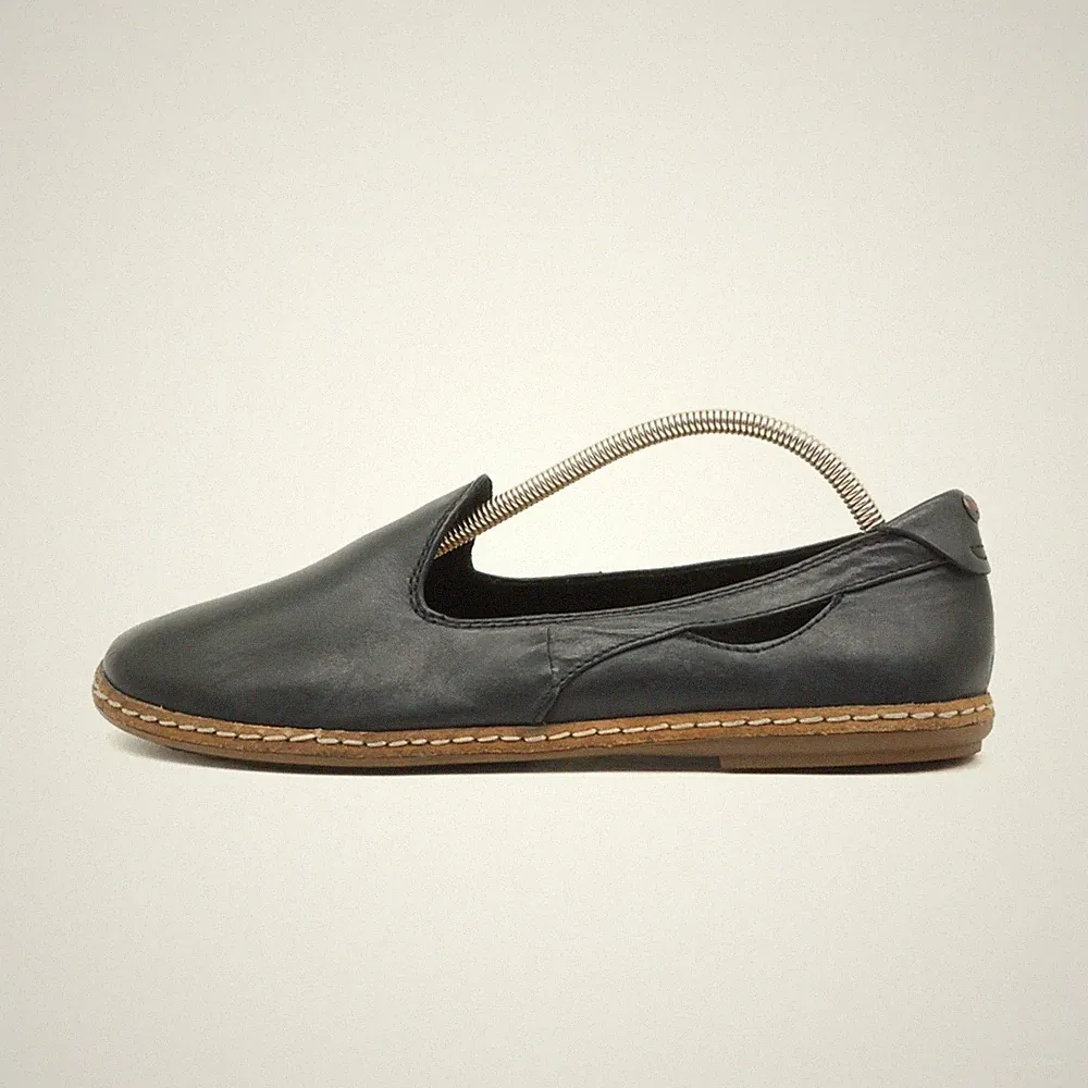 Hush Puppies Damen Schuh EU 38.5 HW05629-002 Schwarz Leder Leicht Loafer