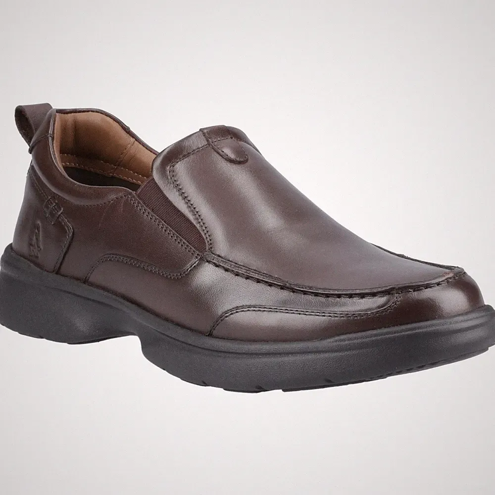Hush Puppies Harold Leder Herren Braun Slim Fit Halbschuhe