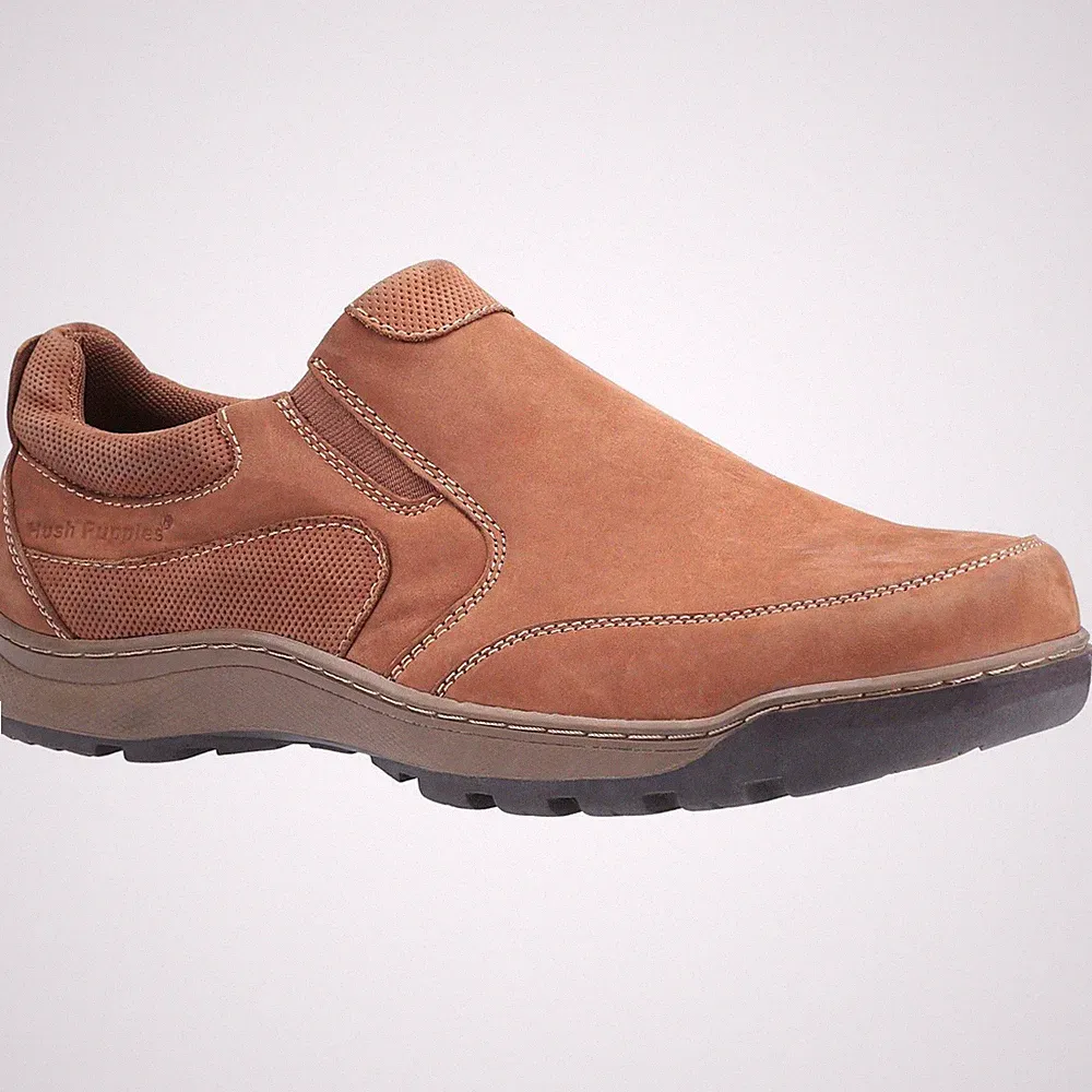 Hush Puppies Jasper Leder Herren Hellbraun Nubuk Halbschuhe Neu