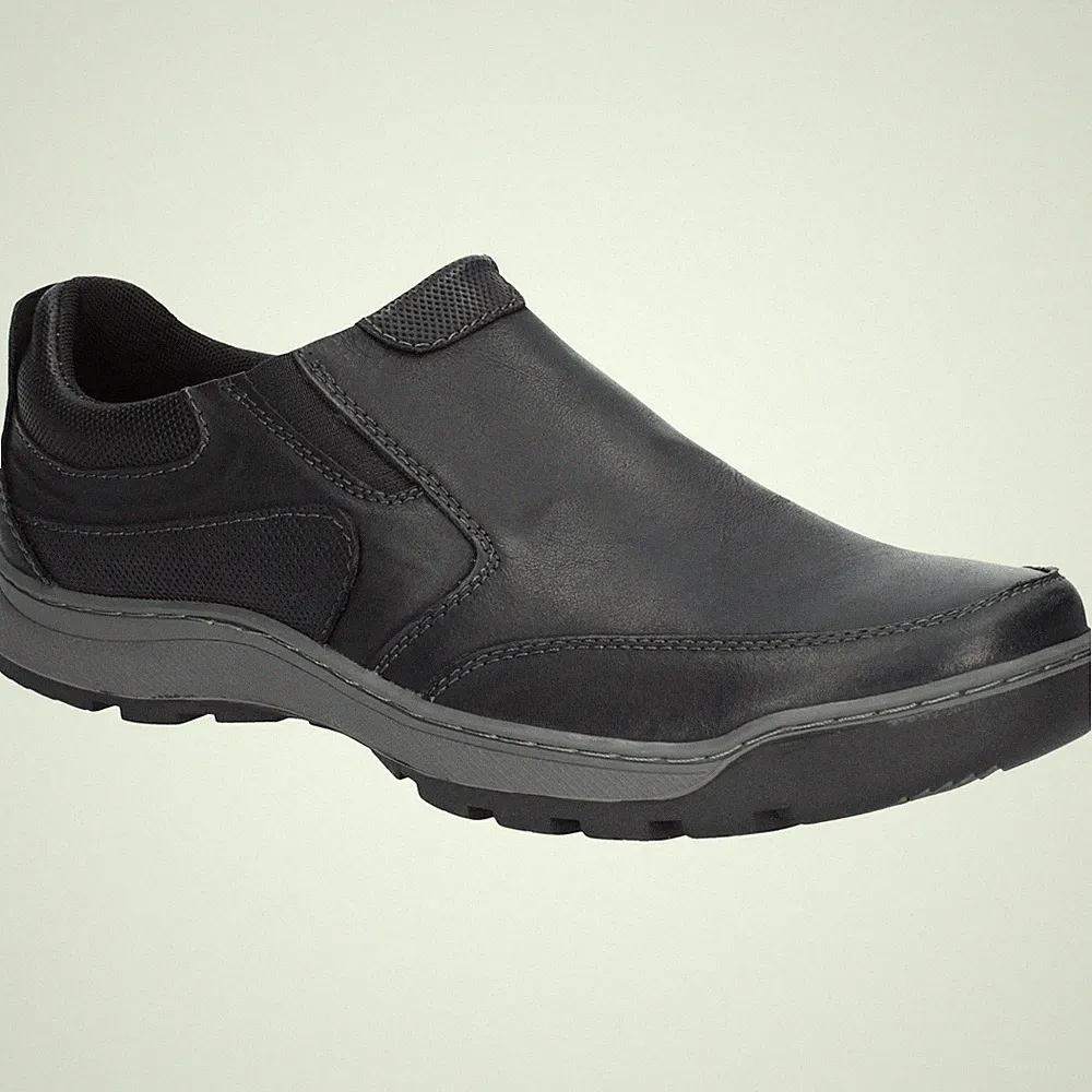 Hush Puppies Jasper Leder Herren Schwarz Halbschuhe Neu