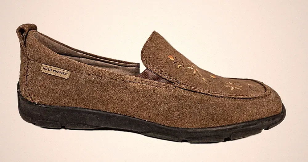 Hush Puppies Springfield Loafer Schuh Nubuk gepolstert Slipper Smart UK 6,5 EU 40