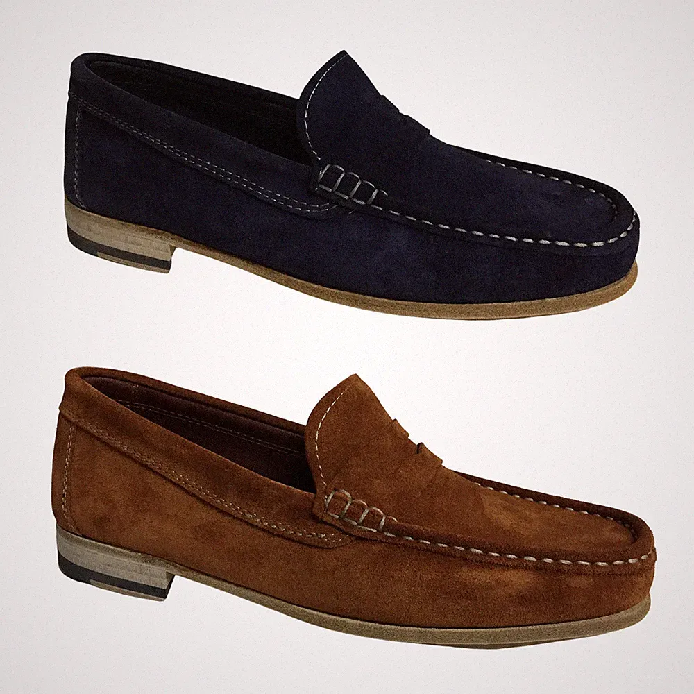 ICON LAB Herren Halbschuh gefüttert Art 2501 / CASTORO FLOU 100% Leder MADE IN ITALY