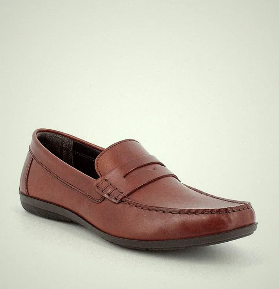 Igi&co Halbschuhe Leder cognac Made in Italy RABATT