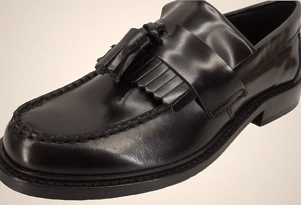 Ikon Original Damen Selecta Schwarz Retro, Ska, Northern Soul Quaste Halbschuhe