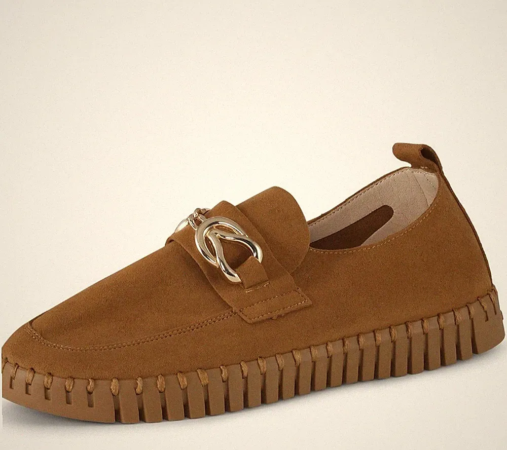 ILSE JACOBSEN Flats TULIP 3976 Slipper Loafer - Neu - Gr. 40 - CASHEW/Braun